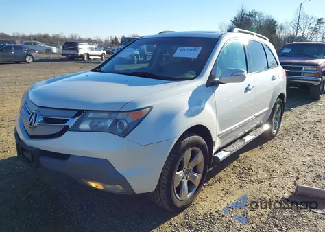 2008 Acura Mdx Sport Package z USA, uszkodzony, nr VIN 2HNYD28878H518637